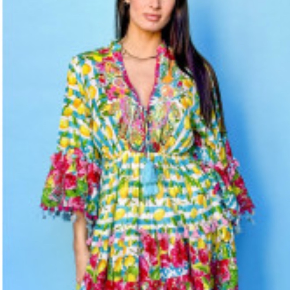 Antica Sartoria lemon Print Dress 2025